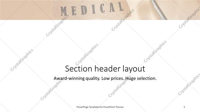 Section Header presentation slide layout