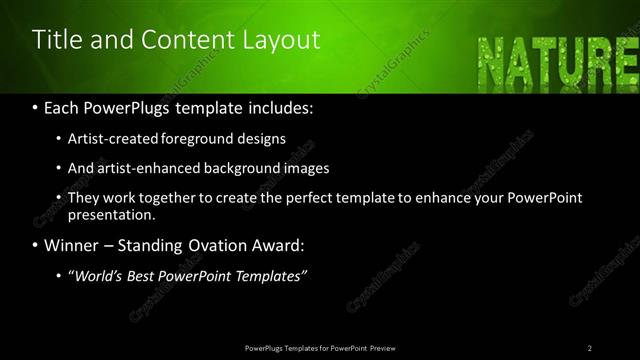 Title and Content presentation slide layout