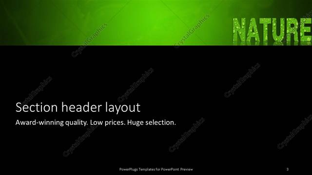 Section Header presentation slide layout