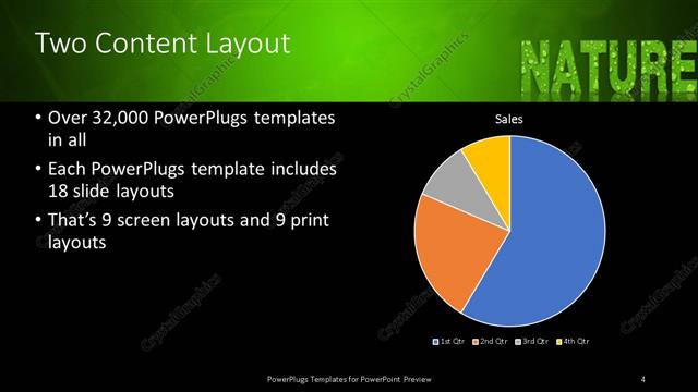 Two Content presentation slide layout