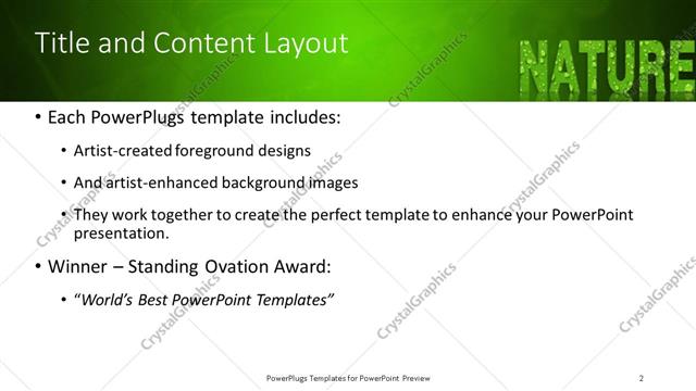 Title and Content presentation slide layout