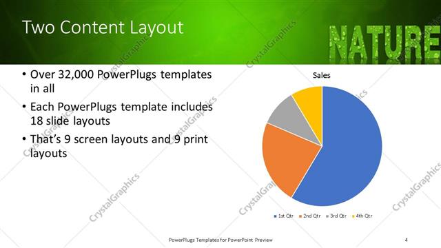 Two Content presentation slide layout
