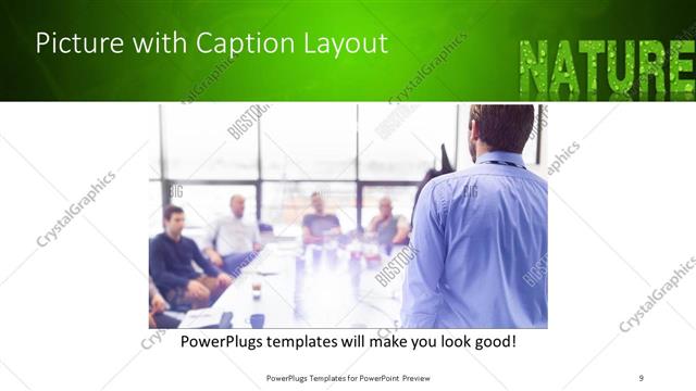 Picture with Caption presentation slide layout