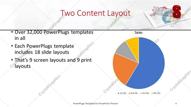 Two Content presentation slide layout