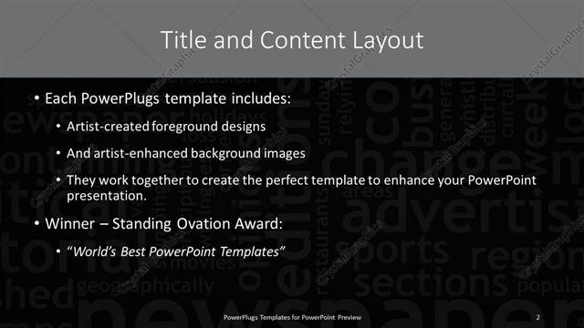 Title and Content presentation slide layout