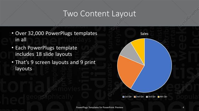 Two Content presentation slide layout