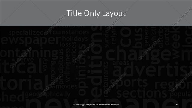 Title Only presentation slide layout