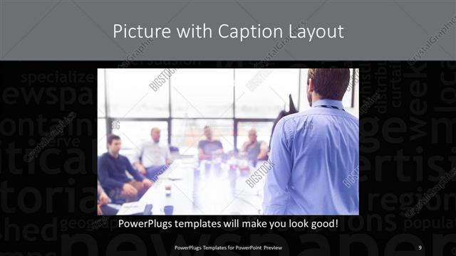 Picture with Caption presentation slide layout