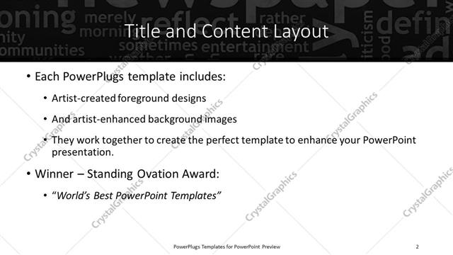 Title and Content presentation slide layout