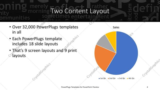 Two Content presentation slide layout