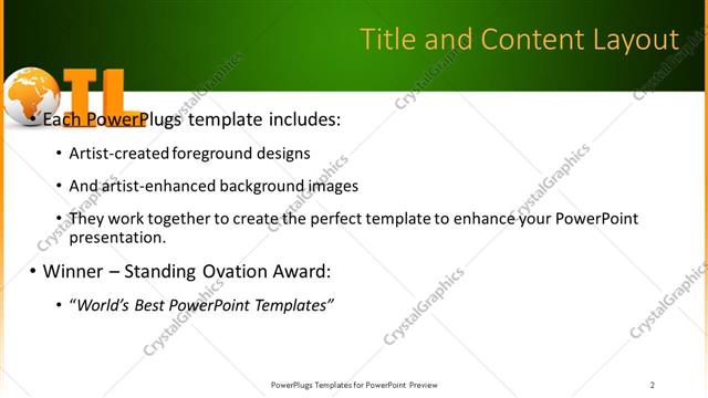 Title and Content presentation slide layout