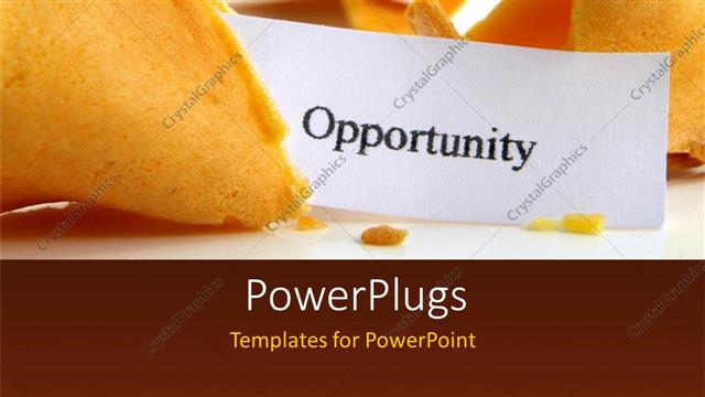  Presentation with opportunity - The word opportunity with a colorful background