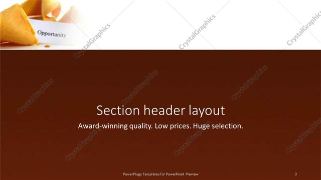 Section Header presentation slide layout