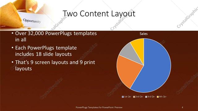 Two Content presentation slide layout