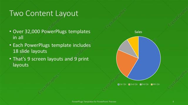 Two Content presentation slide layout
