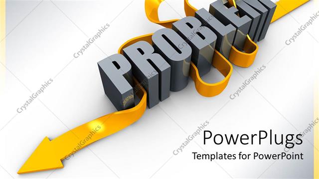  Presentation with direction - The WORD problem pointing in downward direction