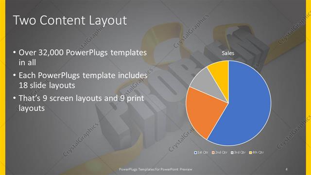 Two Content presentation slide layout