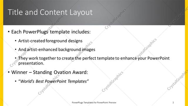 Title and Content presentation slide layout