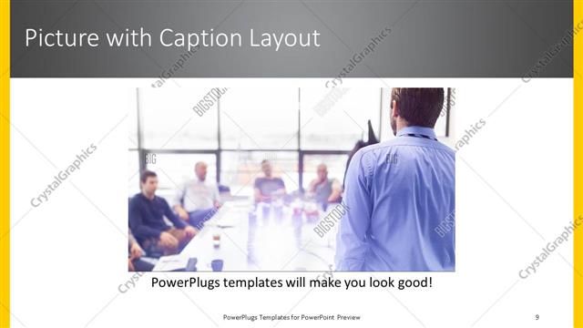 Picture with Caption presentation slide layout