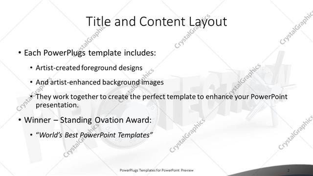 Title and Content presentation slide layout