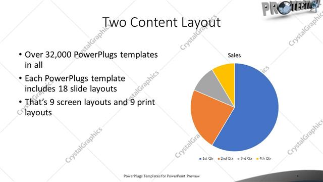 Two Content presentation slide layout