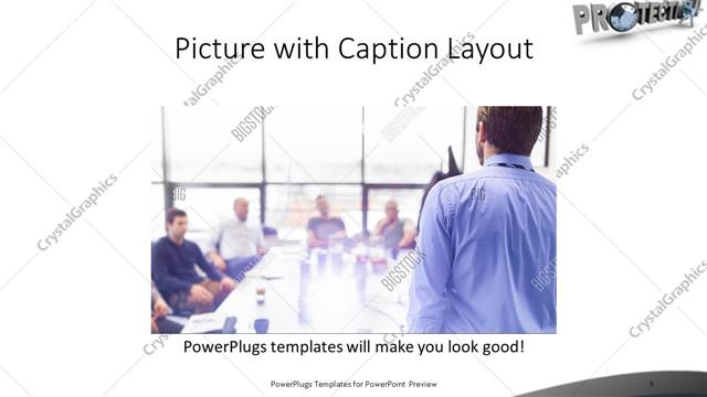 Picture with Caption presentation slide layout