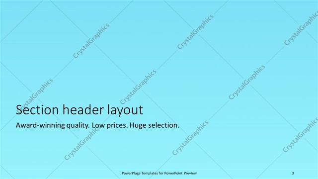 Section Header presentation slide layout