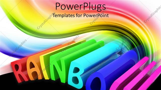  Presentation with rainbow - The word rainbow being written in a colorful way