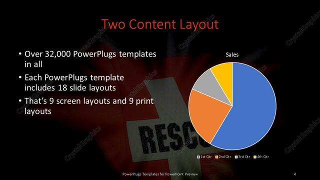 Two Content presentation slide layout