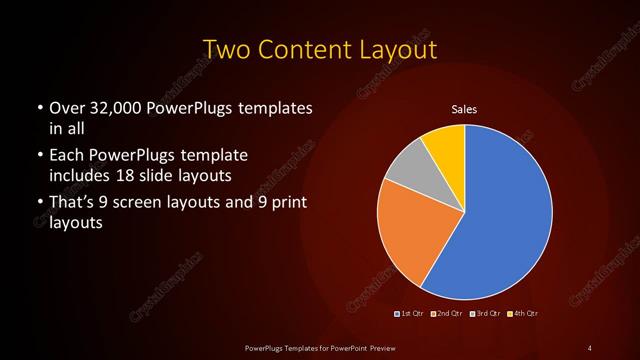 Two Content presentation slide layout