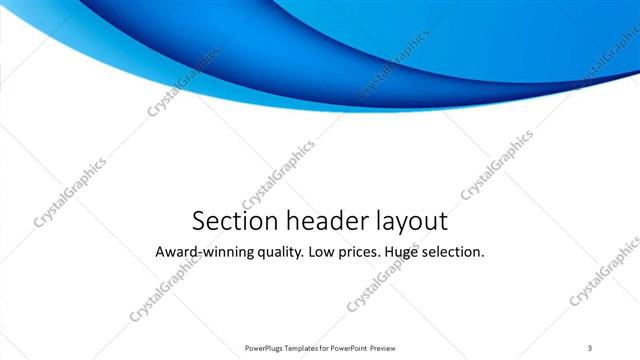 Section Header presentation slide layout