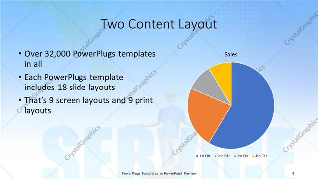 Two Content presentation slide layout