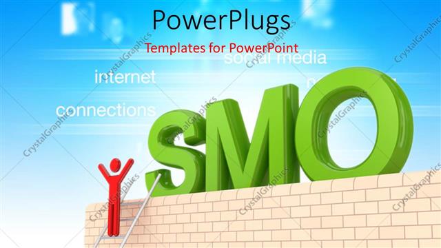  Presentation with climbing - The word SMO with a person climbing the ladder