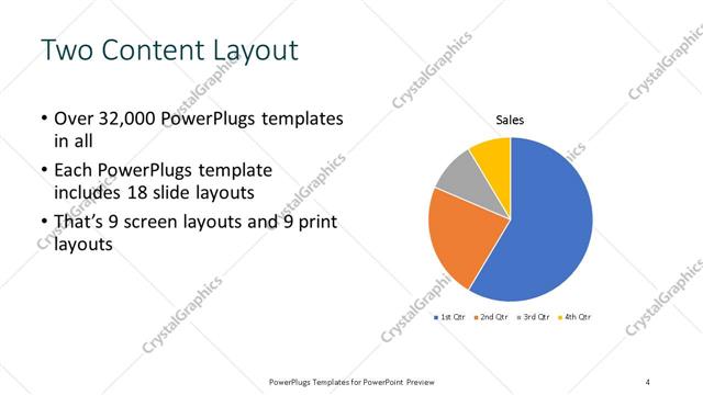 Two Content presentation slide layout