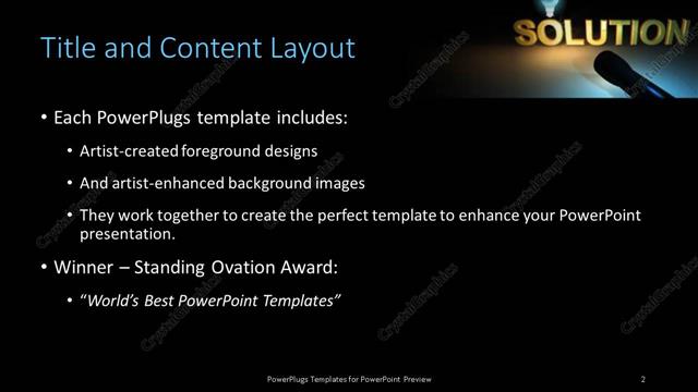 Title and Content presentation slide layout