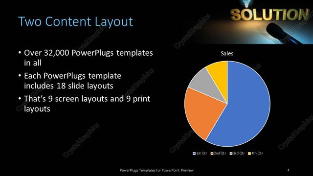 Two Content presentation slide layout