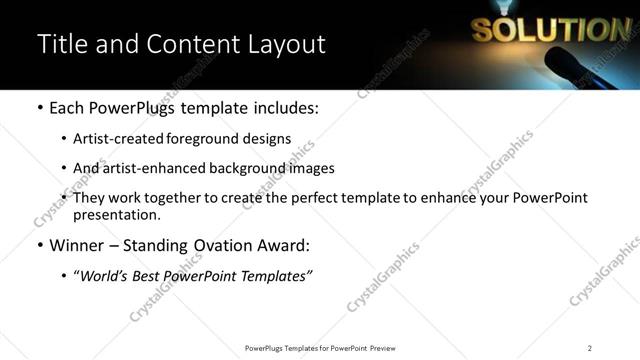 Title and Content presentation slide layout