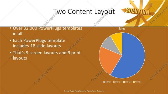 Two Content presentation slide layout