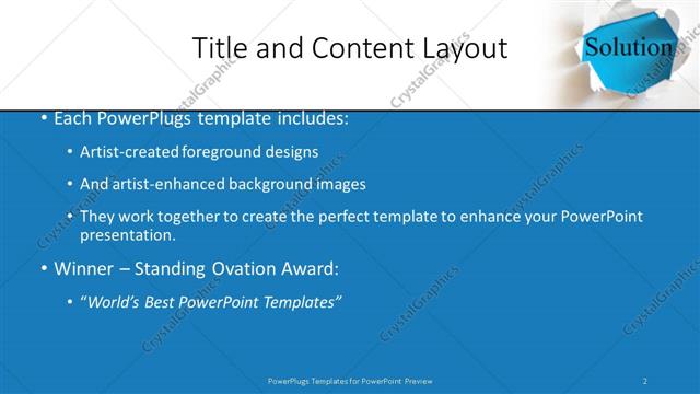 Title and Content presentation slide layout