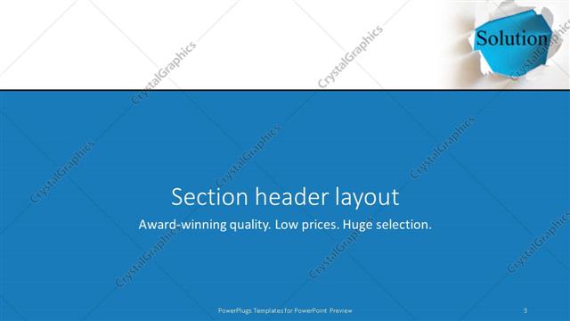 Section Header presentation slide layout