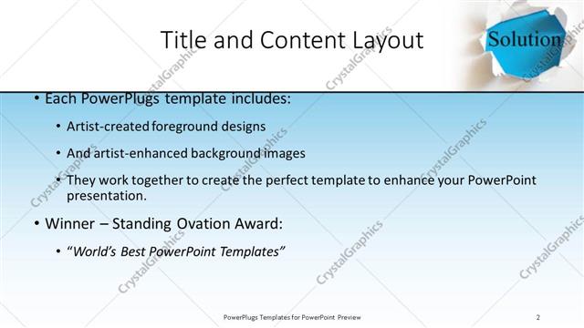 Title and Content presentation slide layout