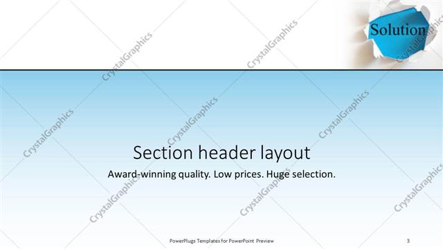 Section Header presentation slide layout