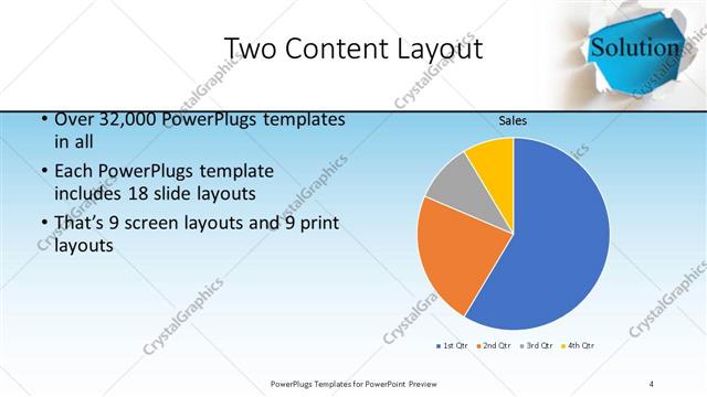 Two Content presentation slide layout