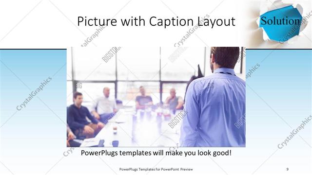 Picture with Caption presentation slide layout