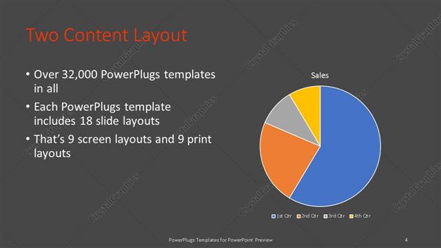 Two Content presentation slide layout