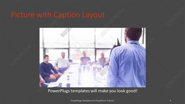 Picture with Caption presentation slide layout