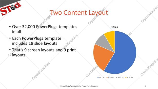 Two Content presentation slide layout