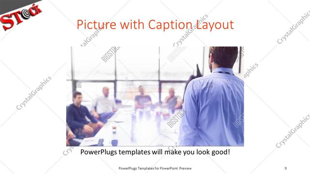 Picture with Caption presentation slide layout