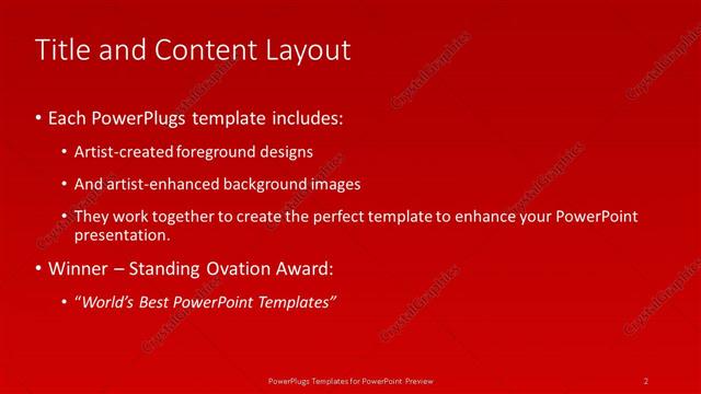 Title and Content presentation slide layout