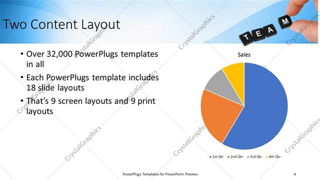 Two Content presentation slide layout